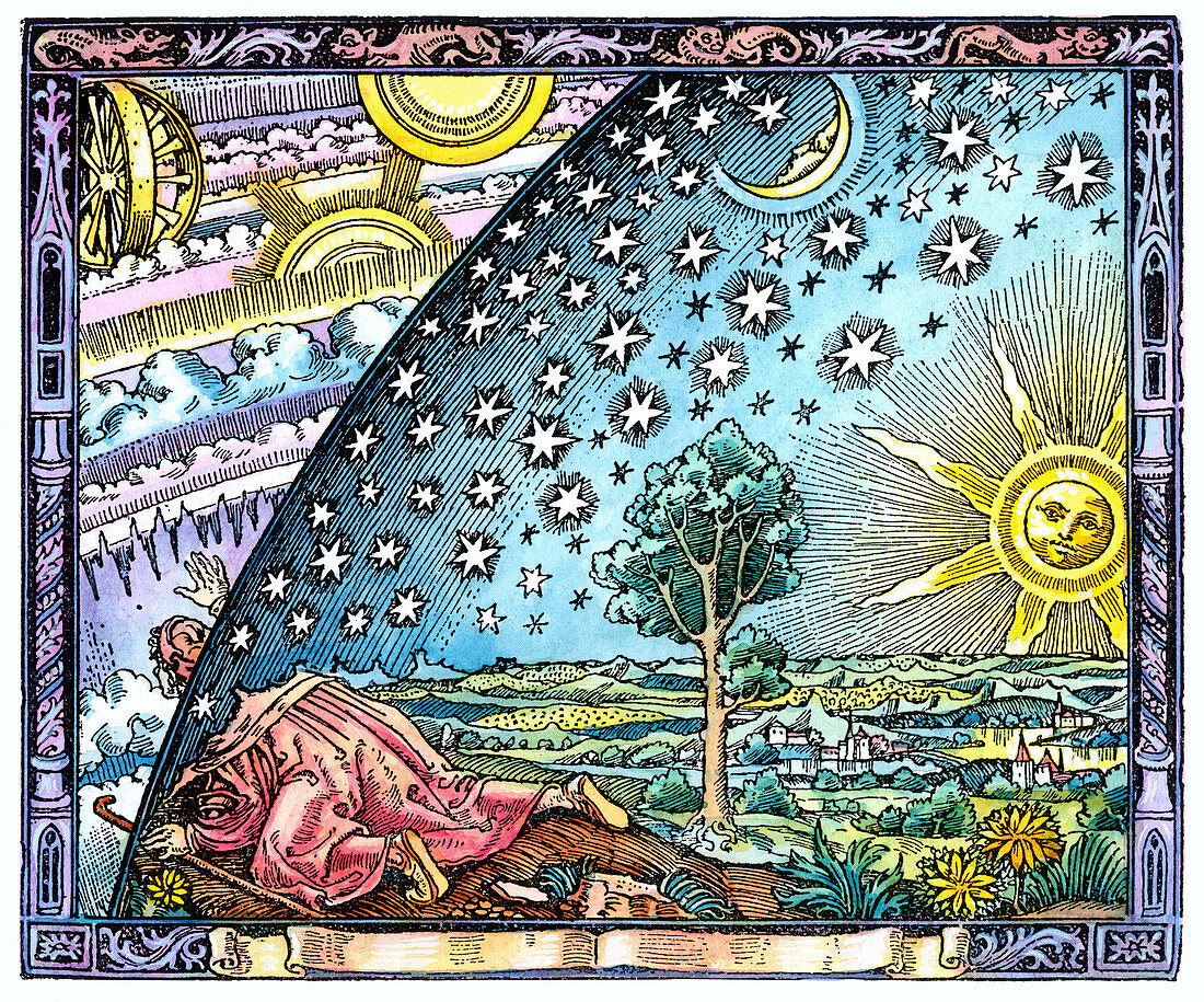 Celestial mechanics,medieval artwork