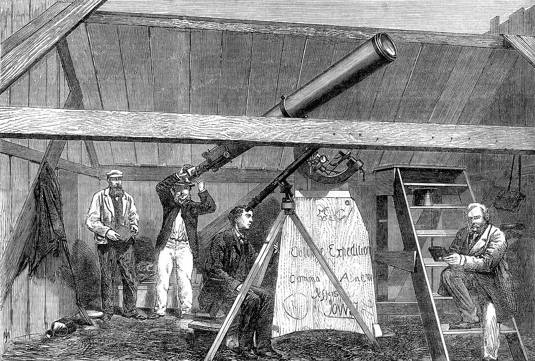 Total solar eclipse observation,1869