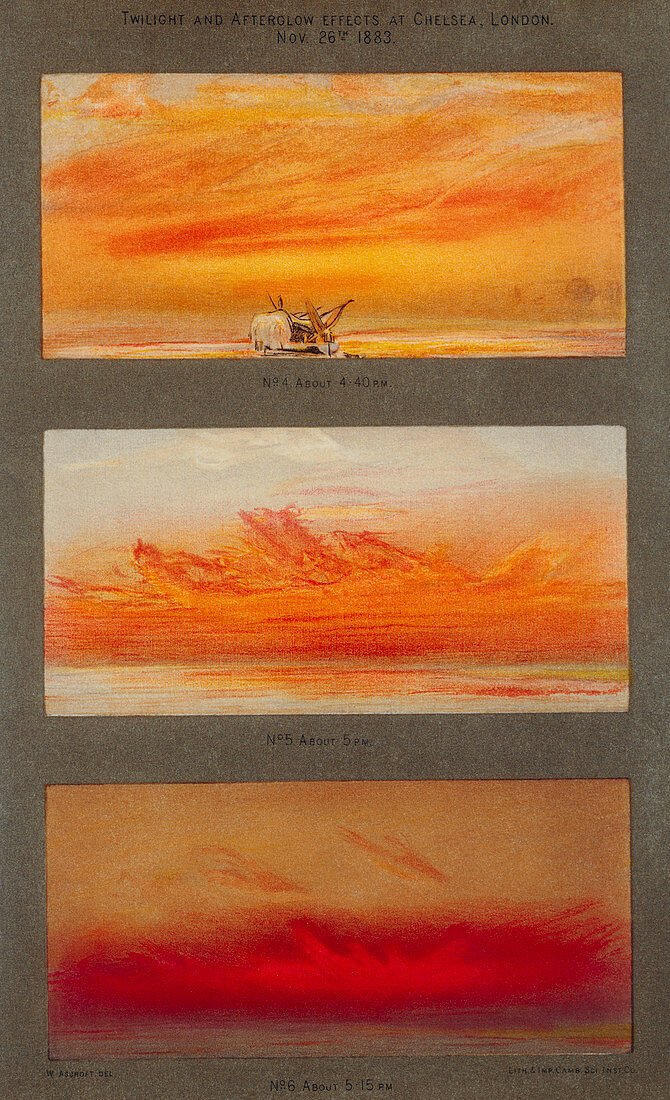 Krakatoa sunsets,1883 artworks