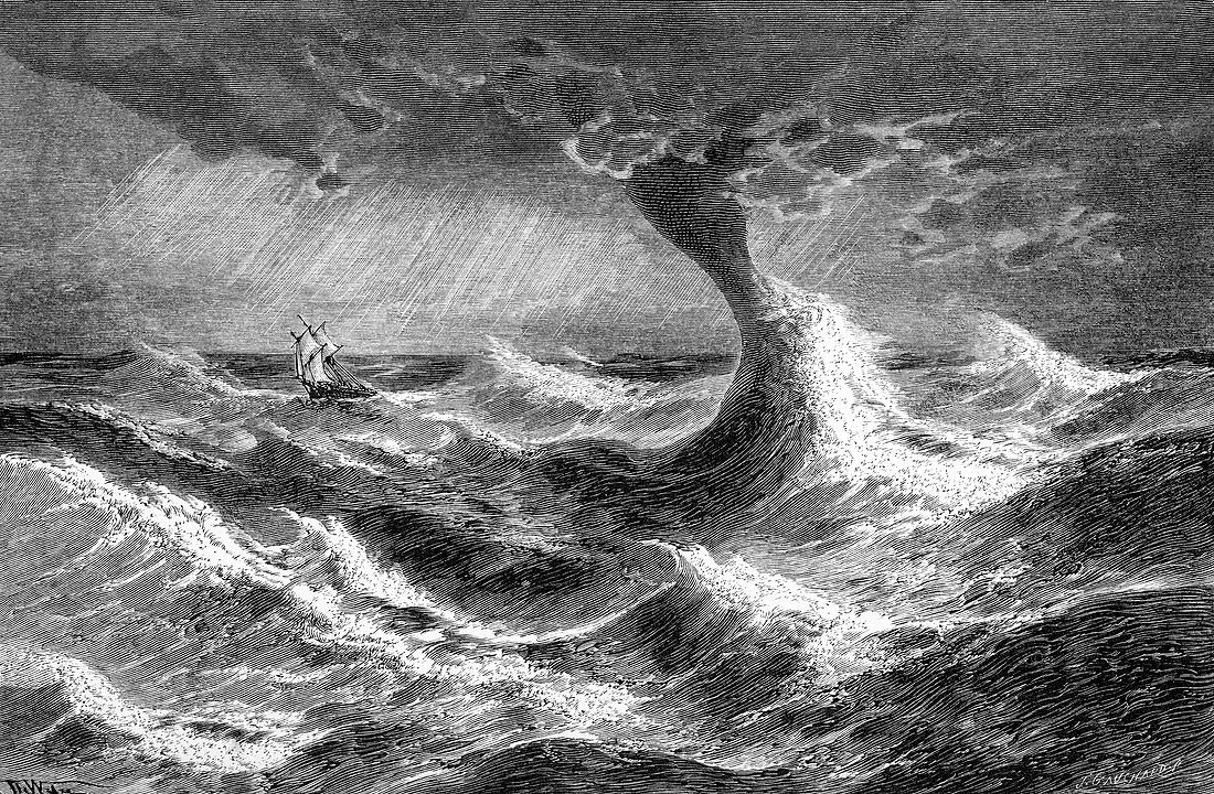 Waterspout,historical artwork