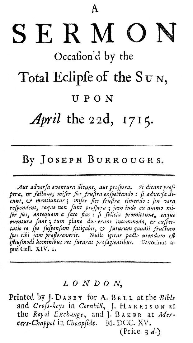 18th century sermon,front page