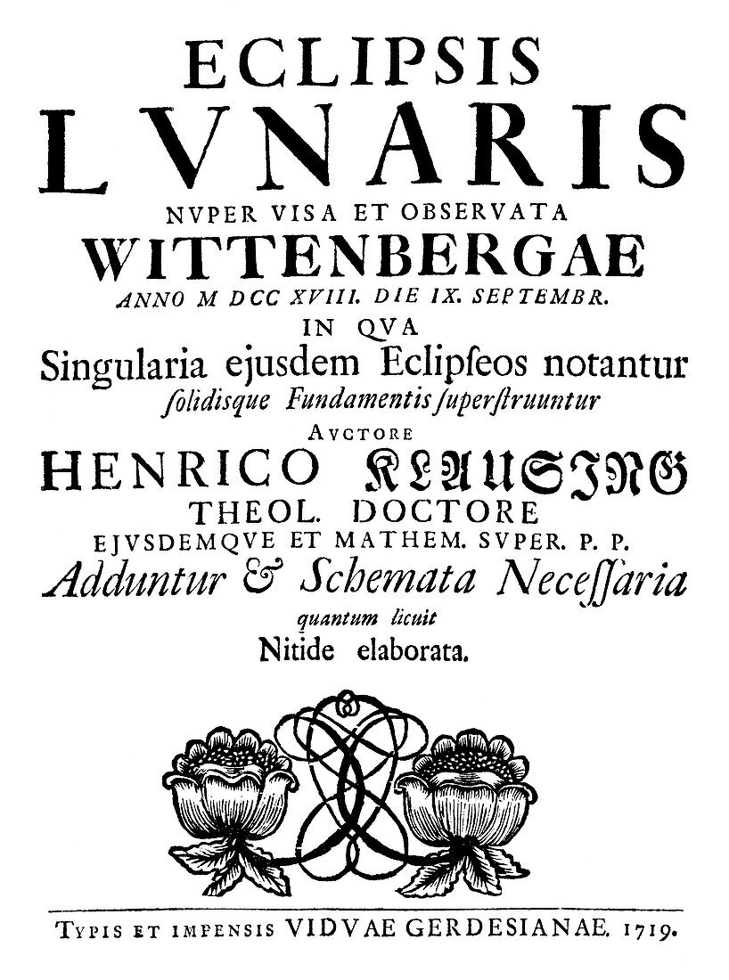 Eclipsis Lunaris title page