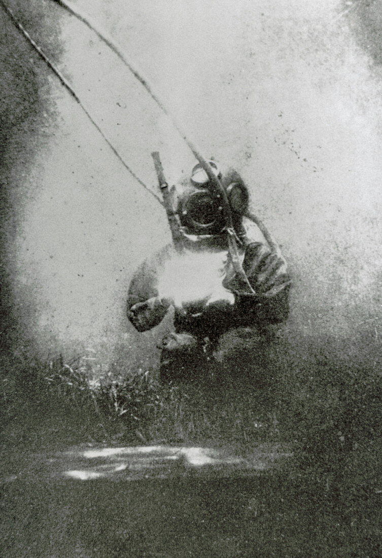 One of the first photographs taken underwater