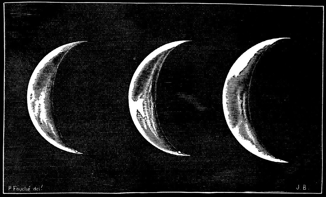 Denning's drawings of Venus,1882