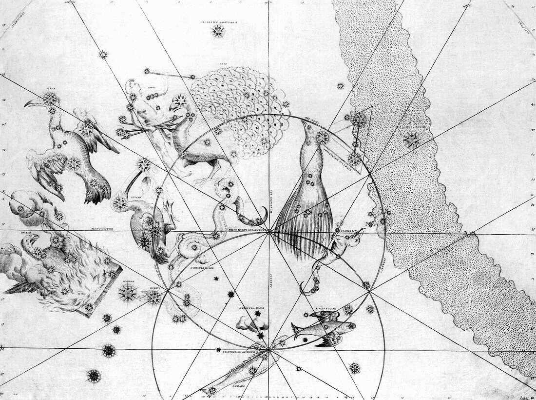 South circumpolar constellations,1603