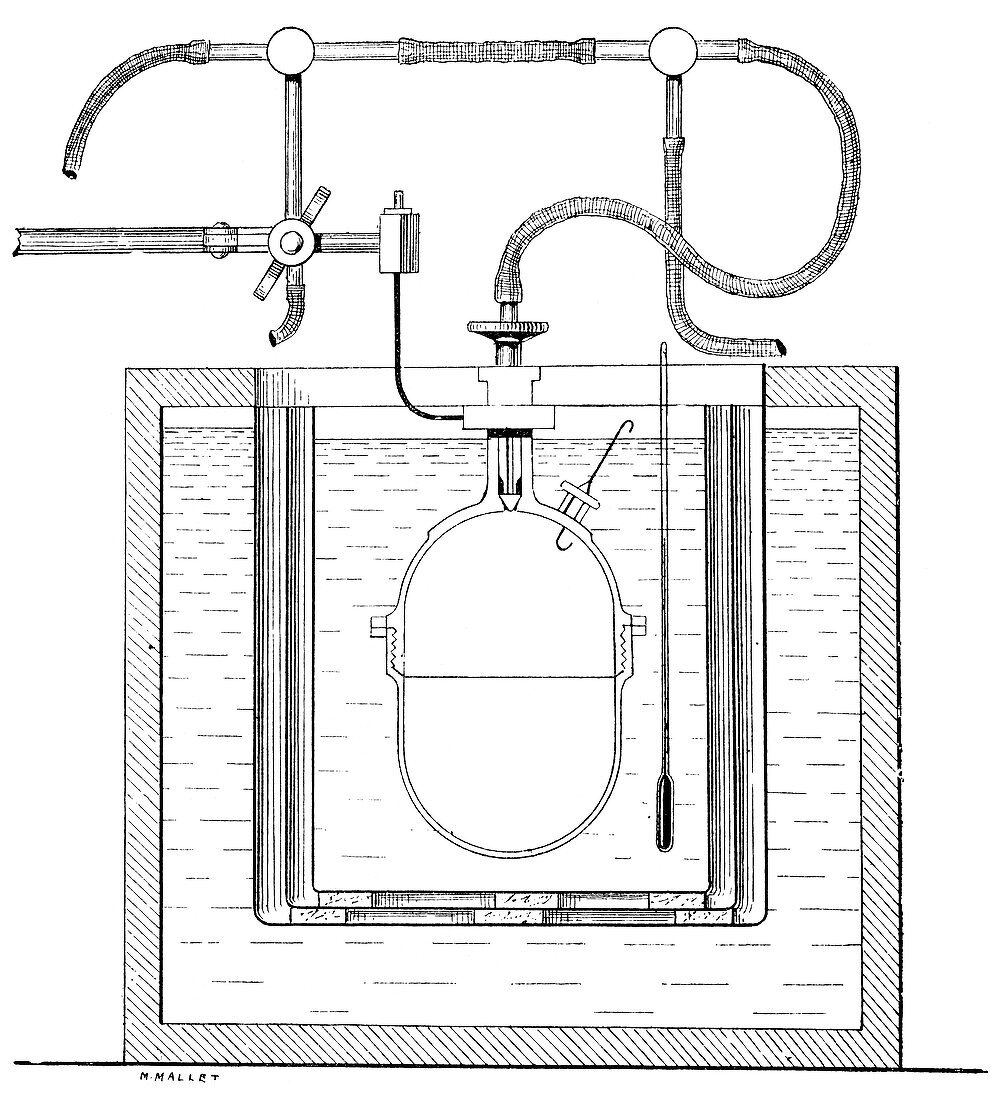 Bomb calorimeter,19th century