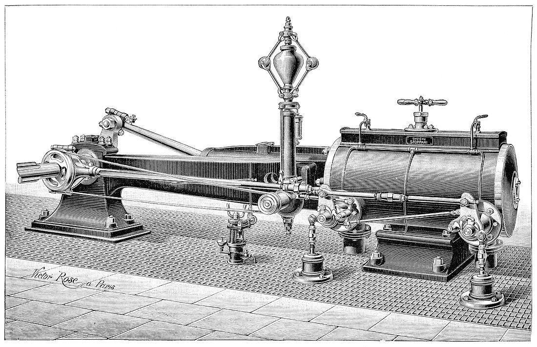 Stoppani steam engine,19th century