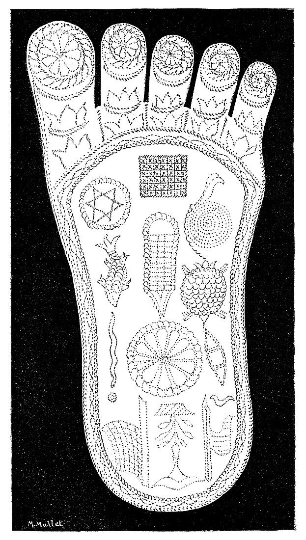 Vishnu's foot,19th century