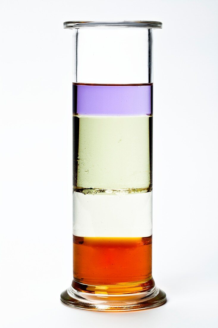Liquid layers column