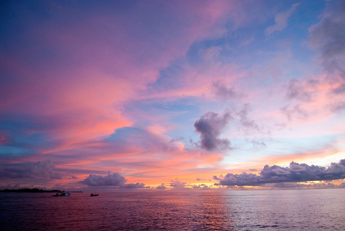 Sunrise in the Maldives