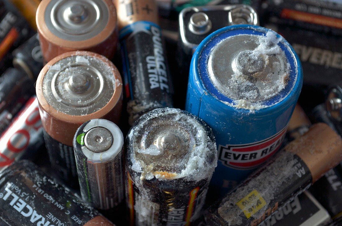 Old exhausted batteries