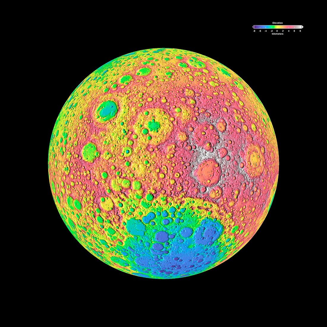 Moon's far side,LRO image