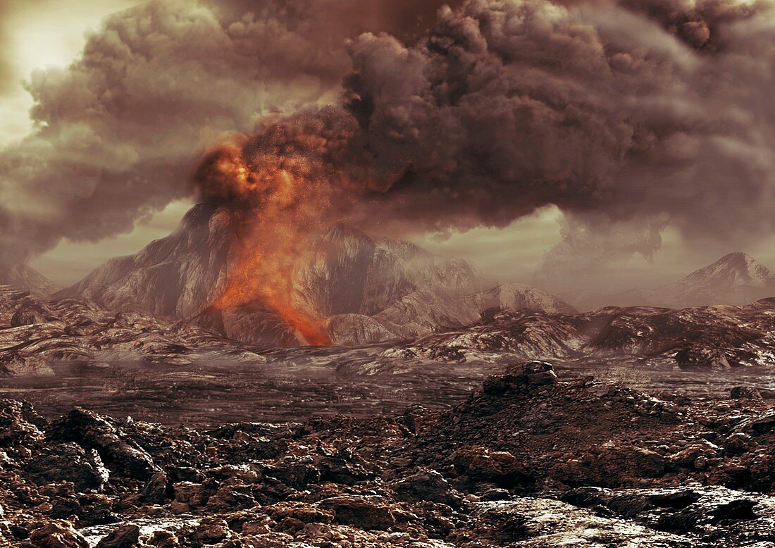 Volcanic activity on Venus,artwork