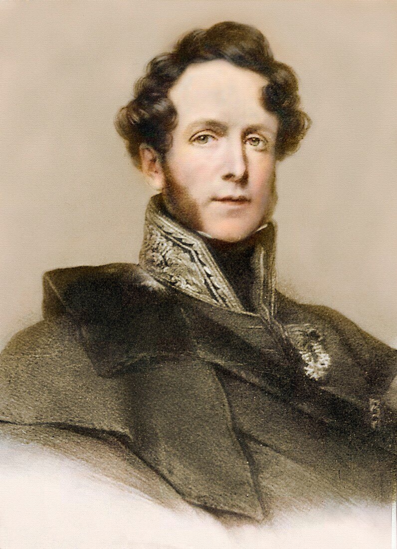1840 Boucher De Perthes colour portrait