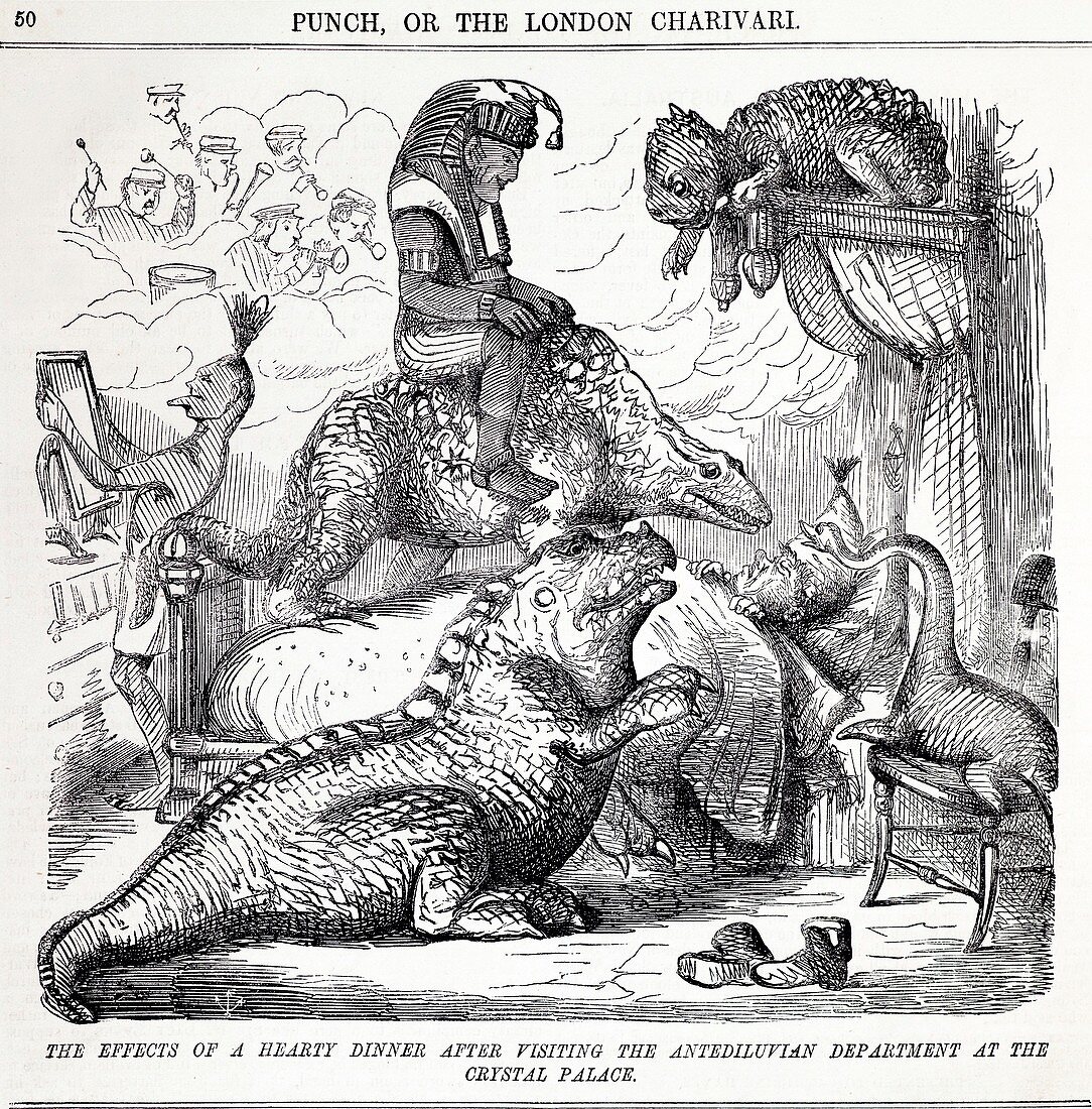 1855 Dinosaur nightmare of Crystal Palace