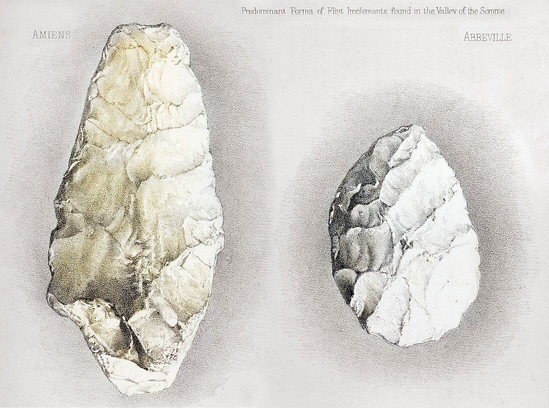 1860 Perthes handaxes,Abbeville,Amiens