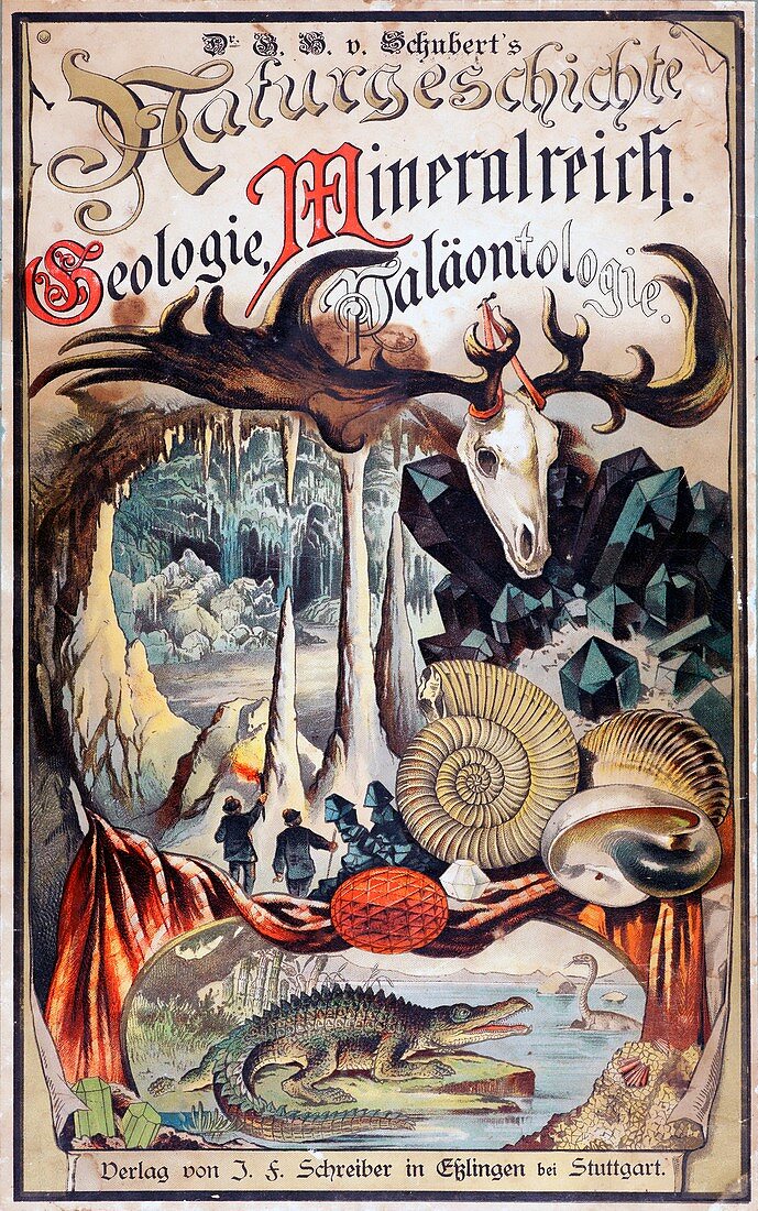 1888 colour lithograph cover Solnhofen