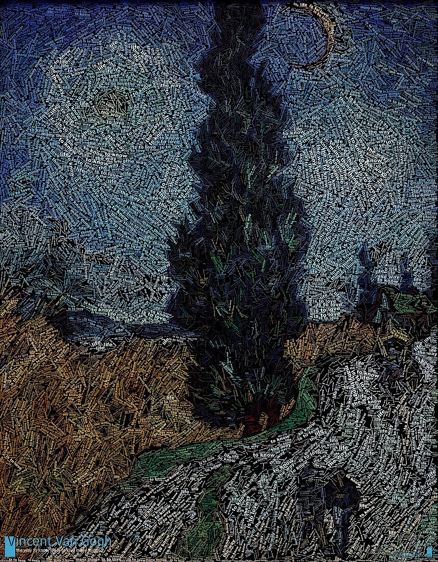 Van Gogh painting as data art