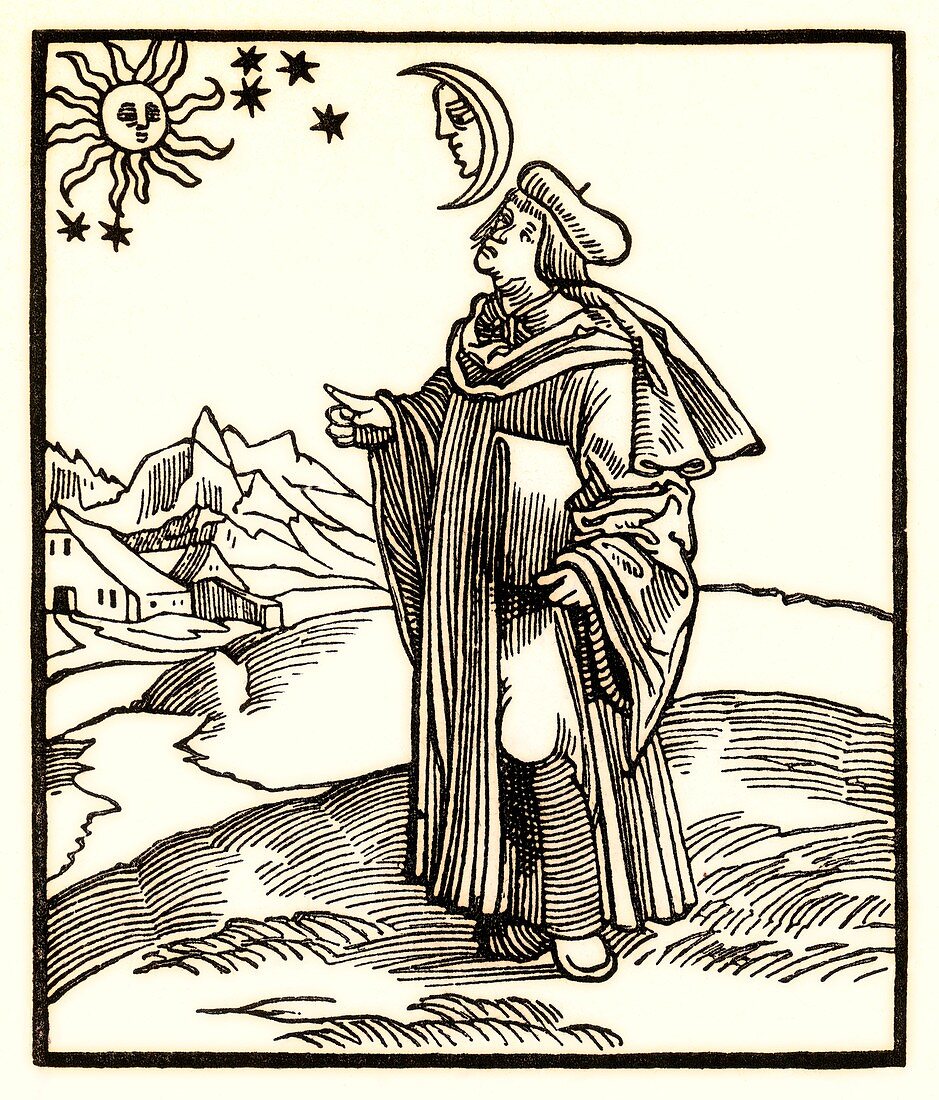 Early 17th Century astrologer,artwork