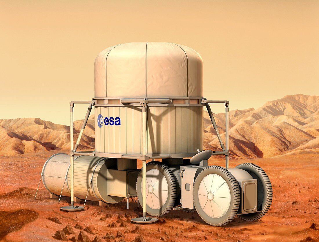 ESA base on Mars,artwork