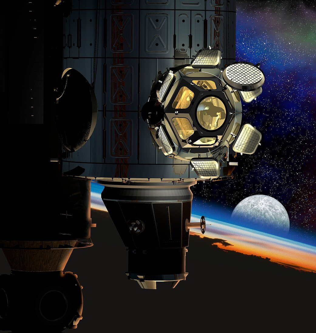 ISS viewing portal,artwork