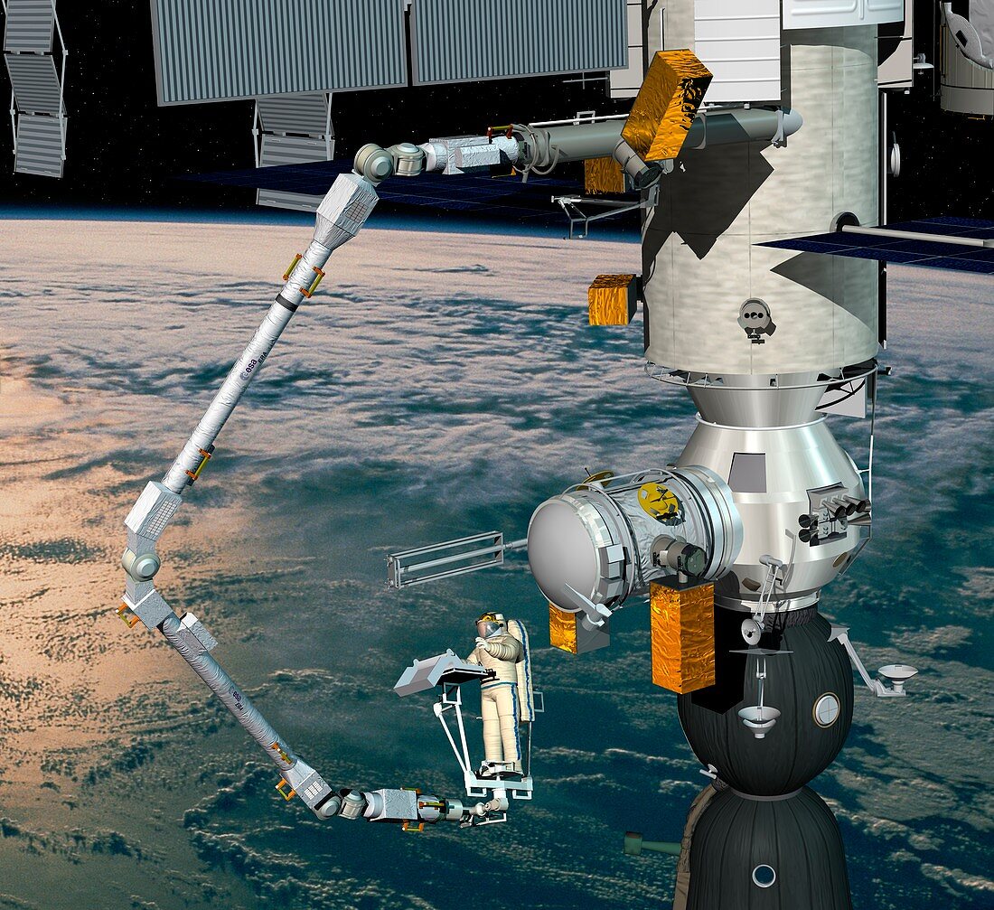 ERA robotic arm of the ISS,artwork