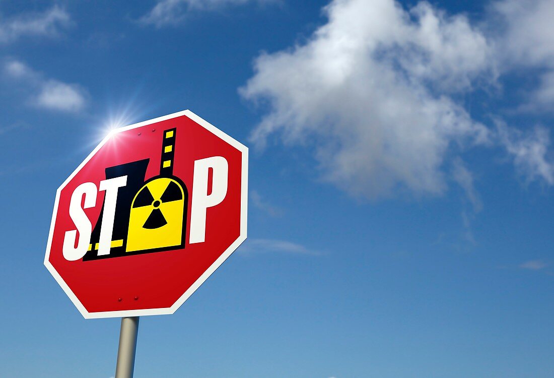 Stop nuclear power,conceptual artwork
