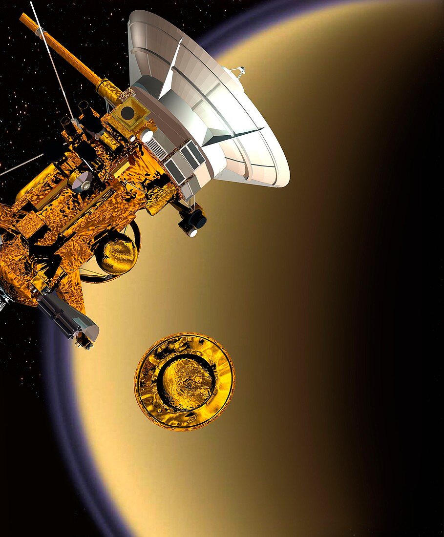 Cassini-Huygens at Titan,artwork