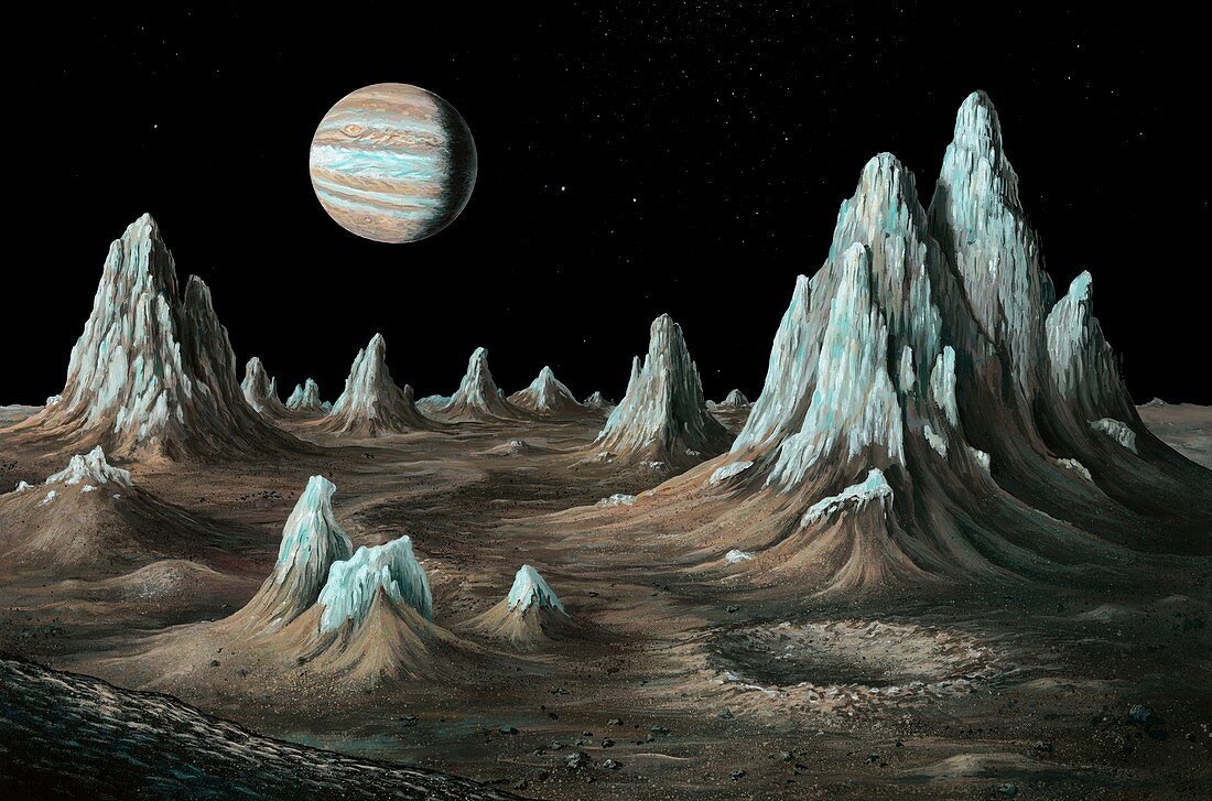 Ice spires on Callisto,artwork