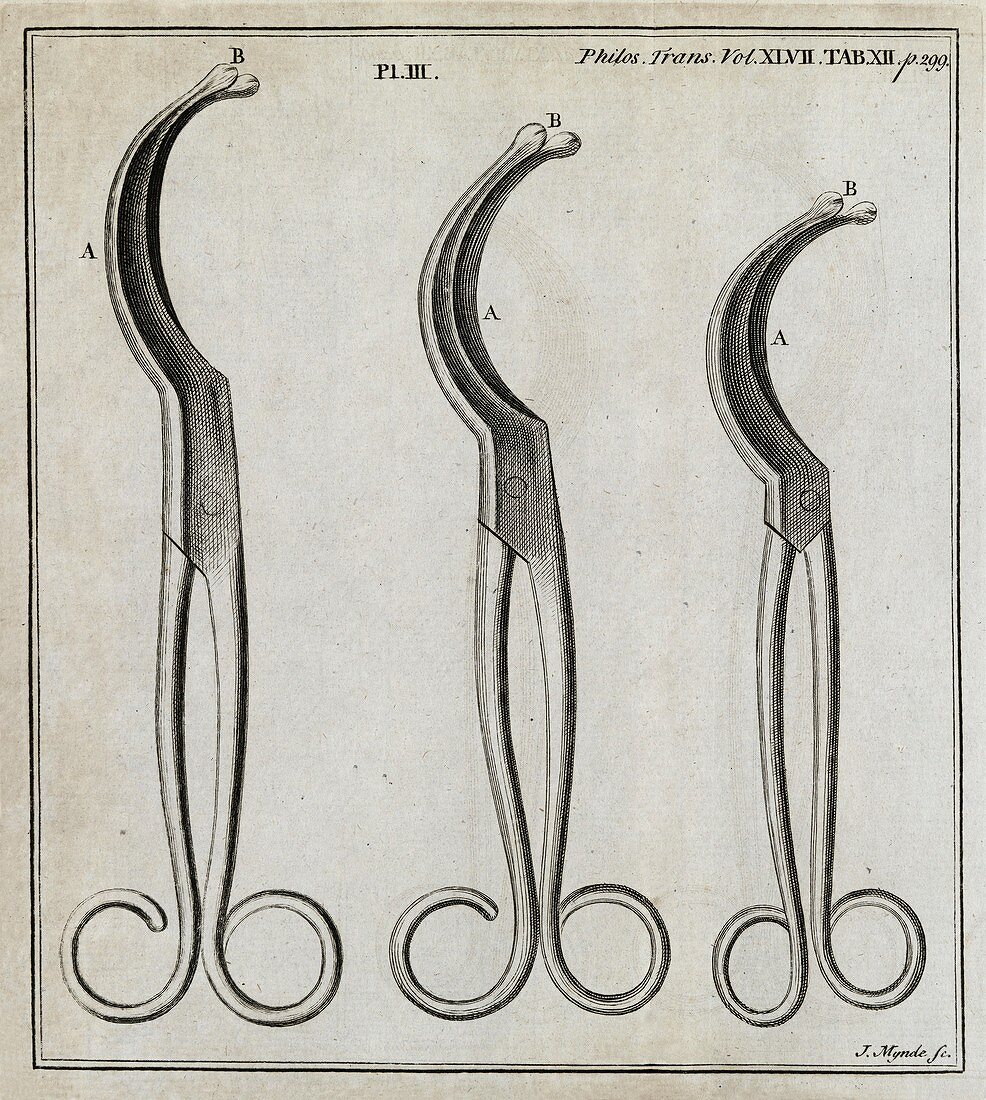 Medical forceps,18th century