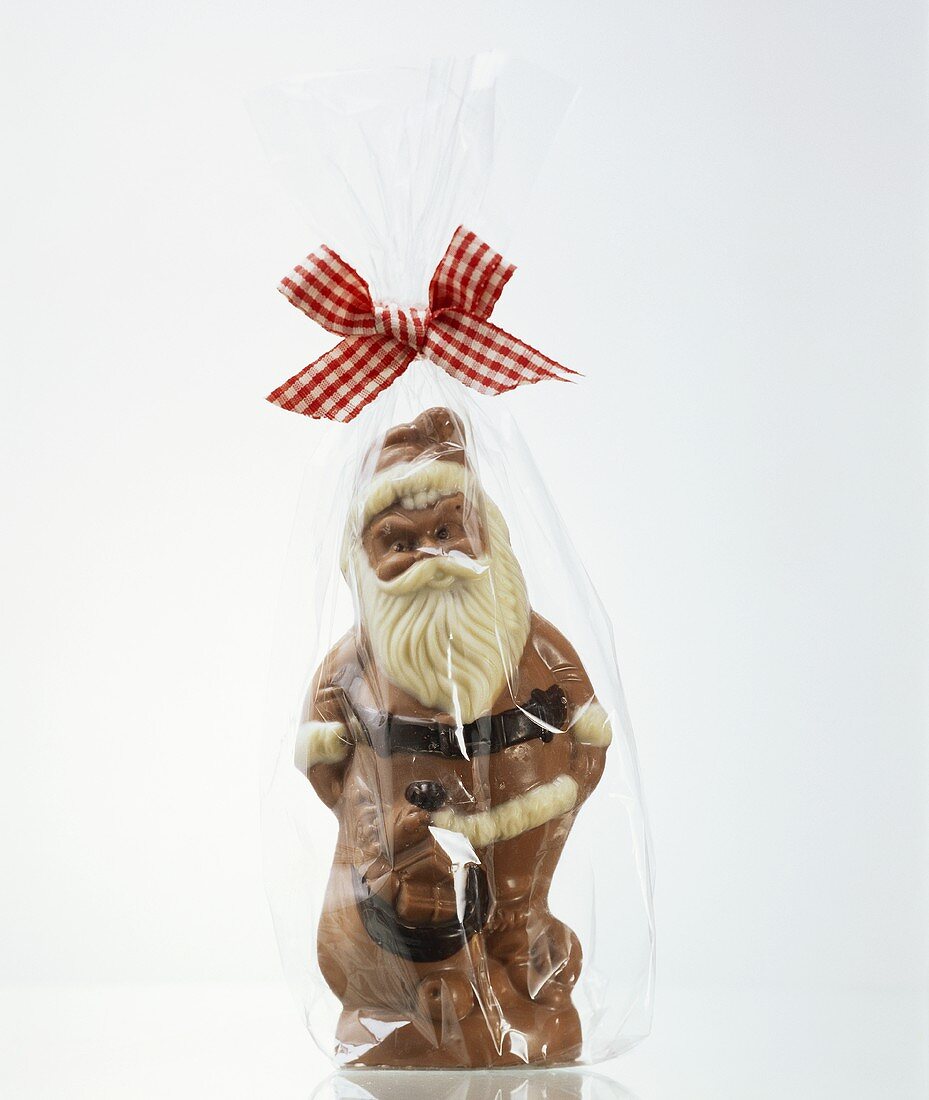 Wrapped Chocolate Santa Claus