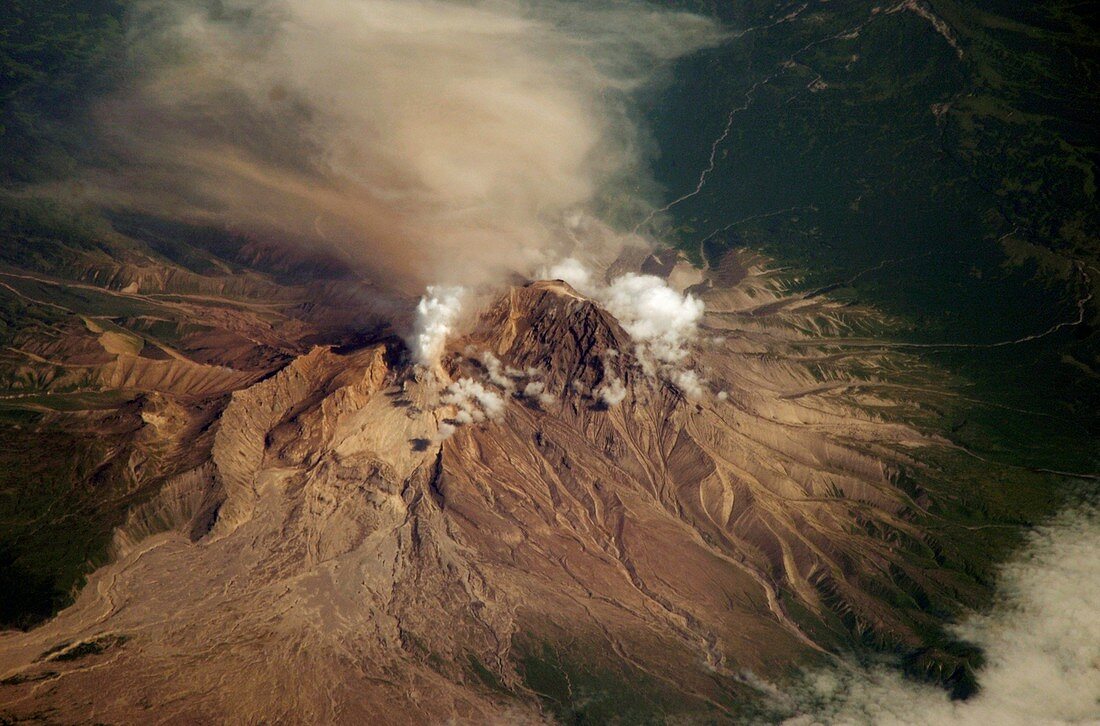 Shiveluch Volcano,Russia,from space