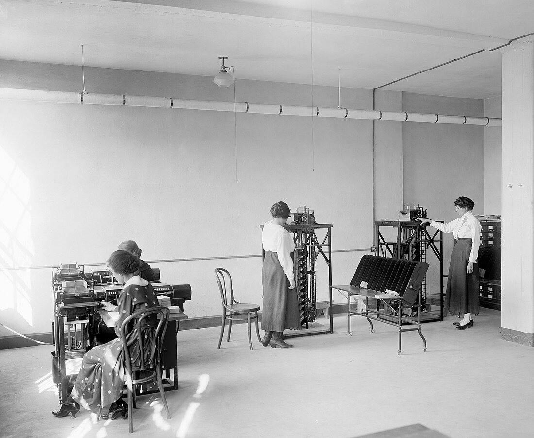 Tabulating machines,early 20th century