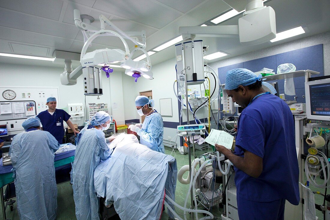 Surgical team during surgery