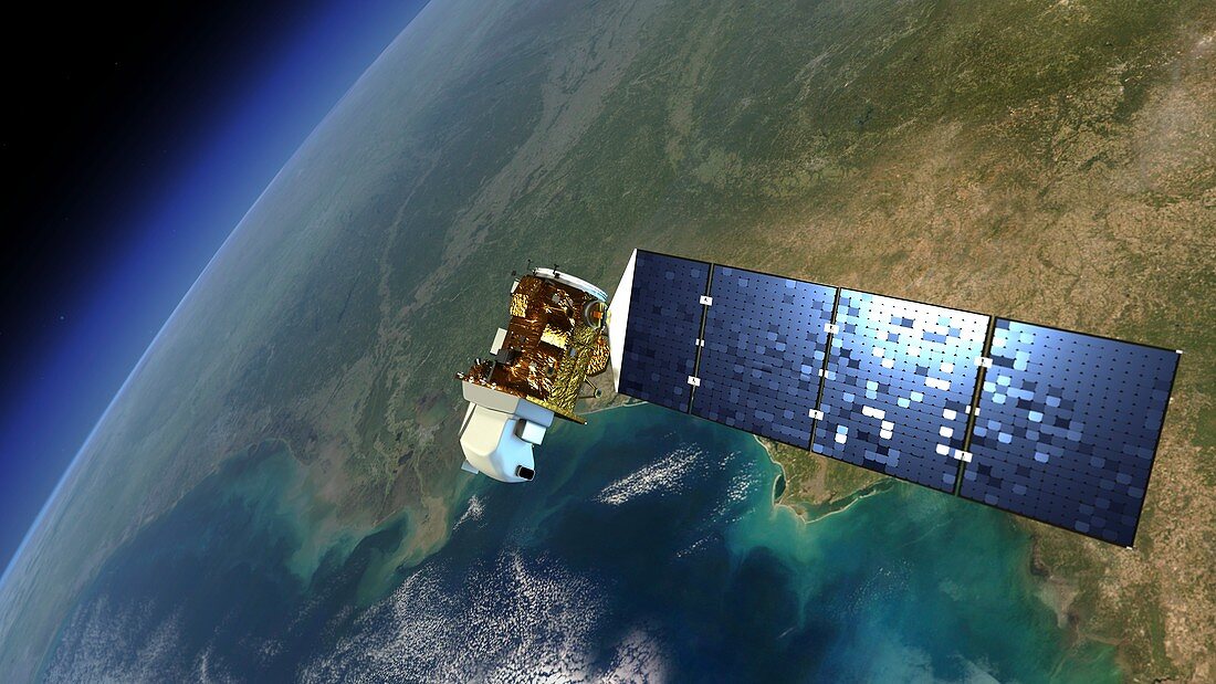 LDCM satellite in orbit,artwork