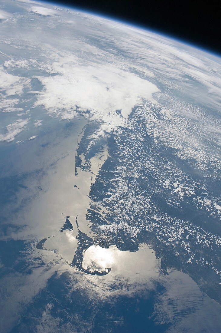 Massachusetts coastline from space