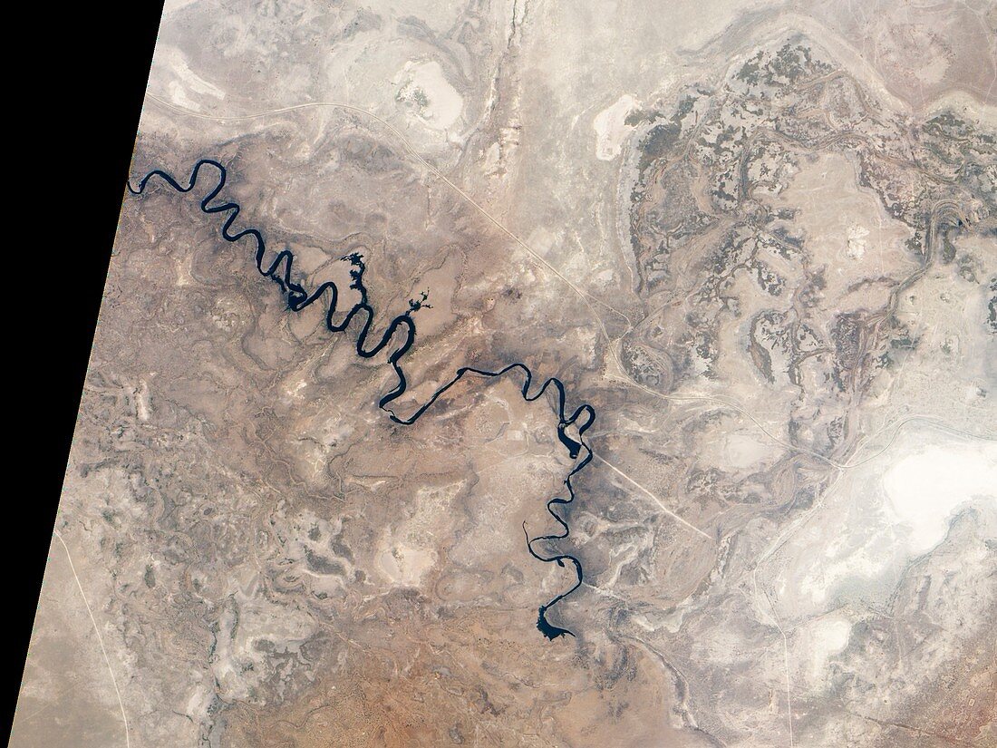 Boteti River,Botswana,satellite image