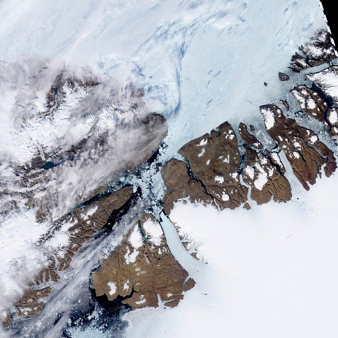 Petermann Glacier,satellite image
