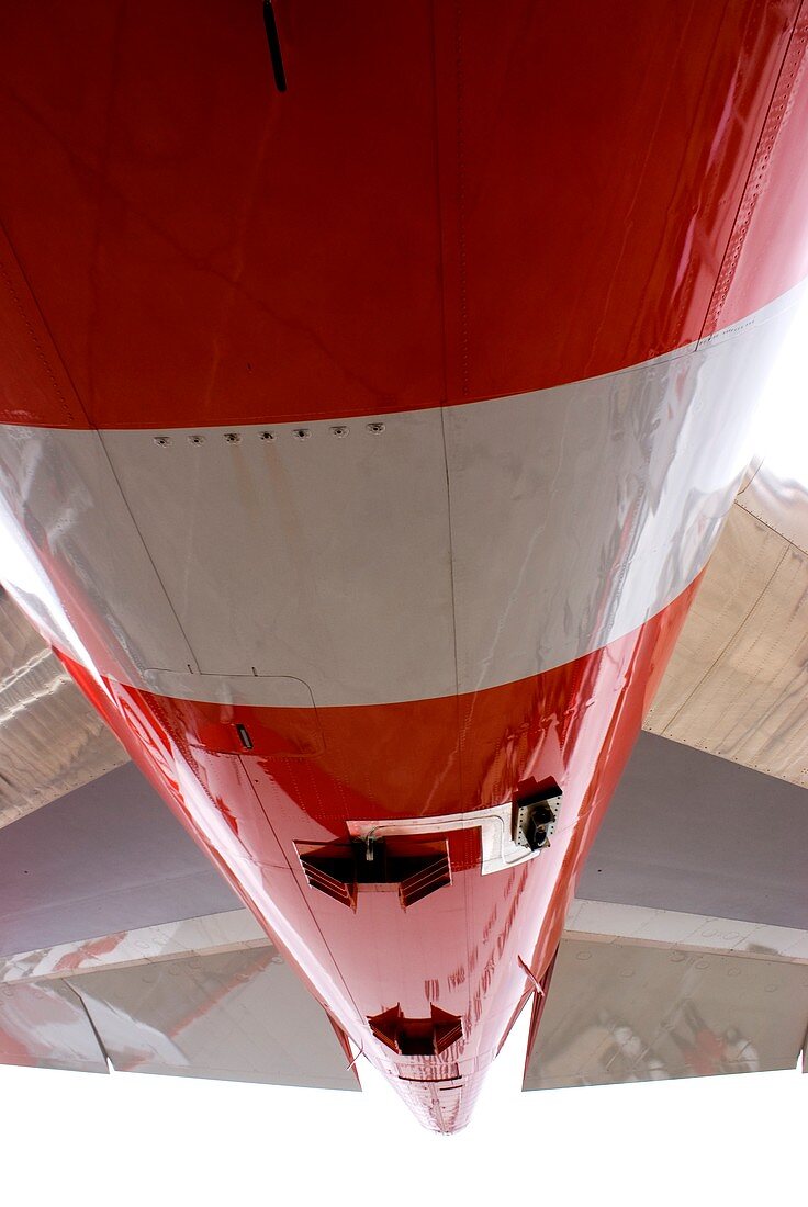 Boeing 747-8 rear fuselage and tail fins