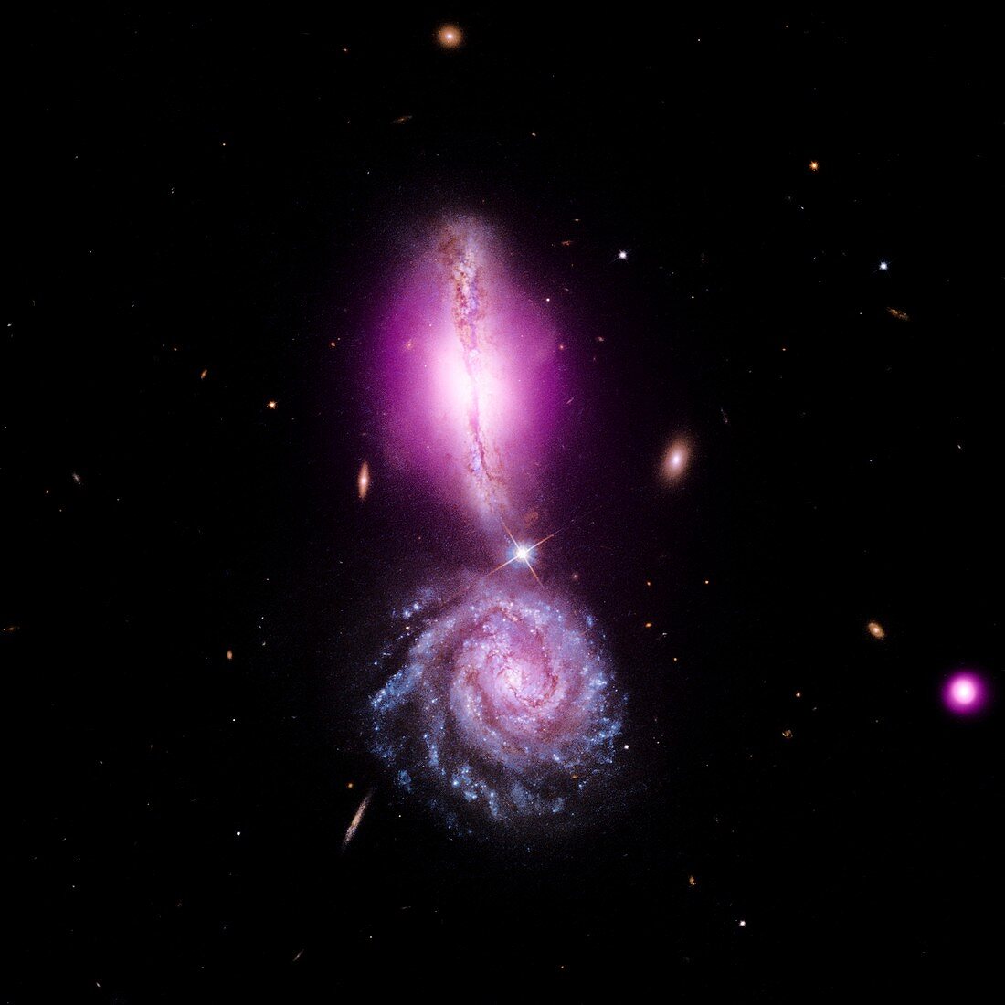 Colliding galaxies,space telescope image