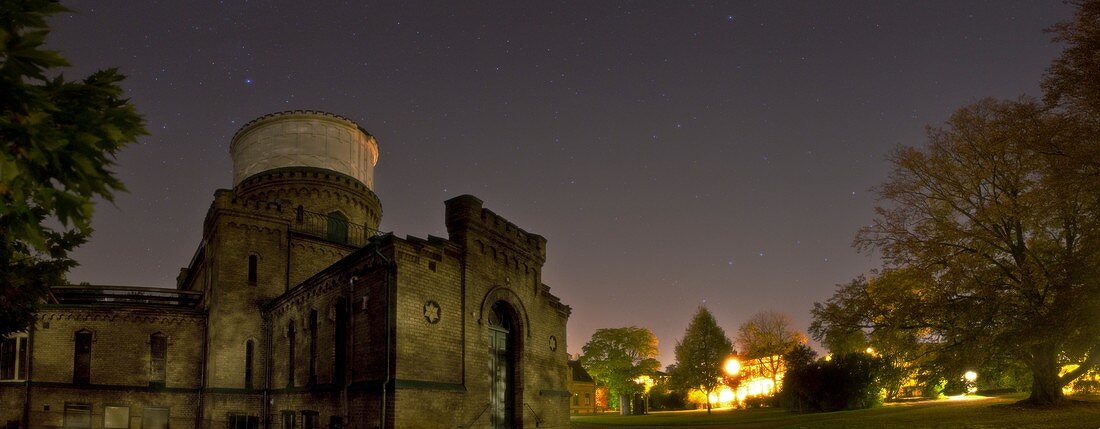 Night sky over Lund Observatory,Sweden