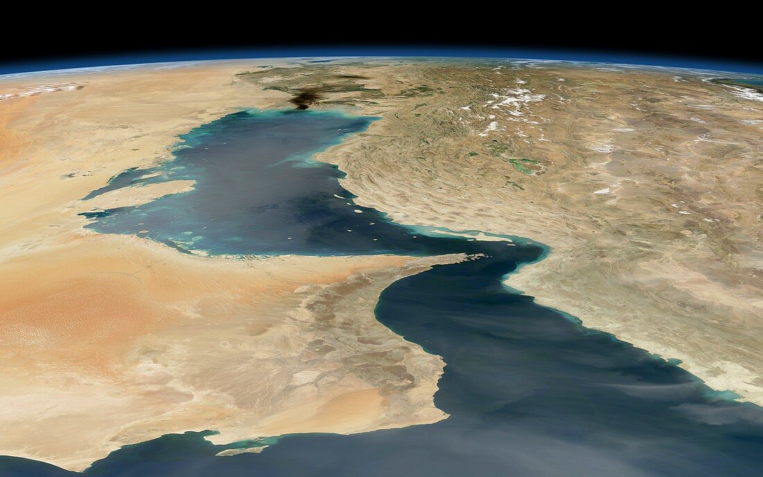 Strait of Hormuz,satellite image
