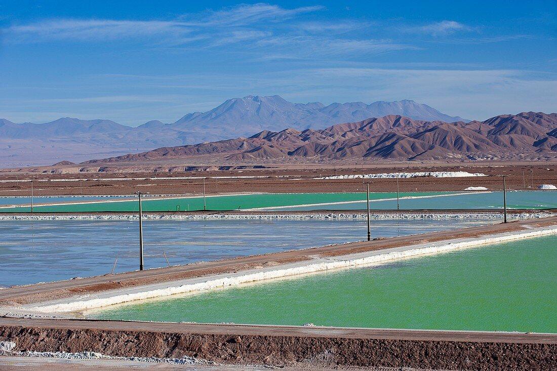 Lithium evaporation ponds