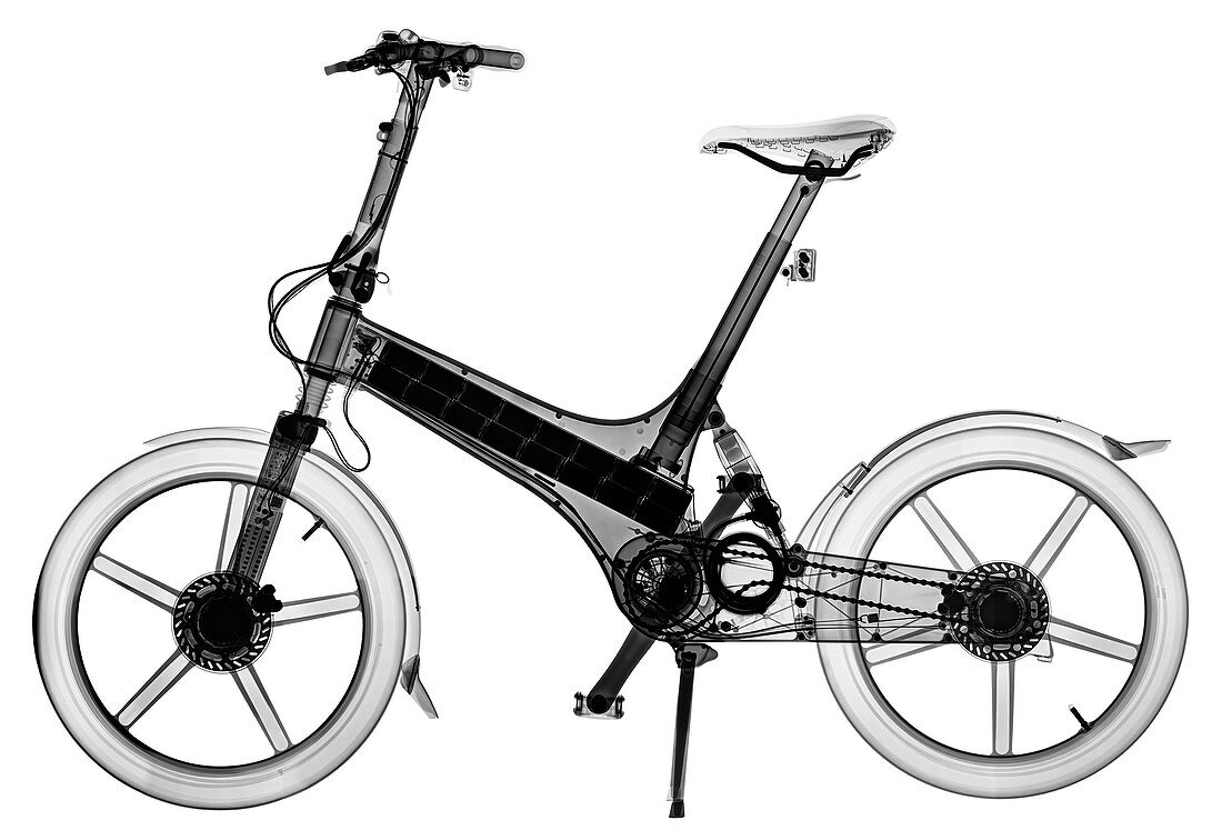 Electric folding bicycle,X-ray
