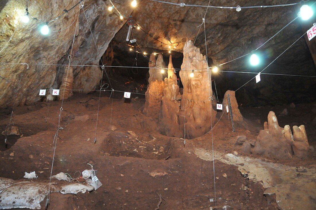 Cave excavation Rakefet cave