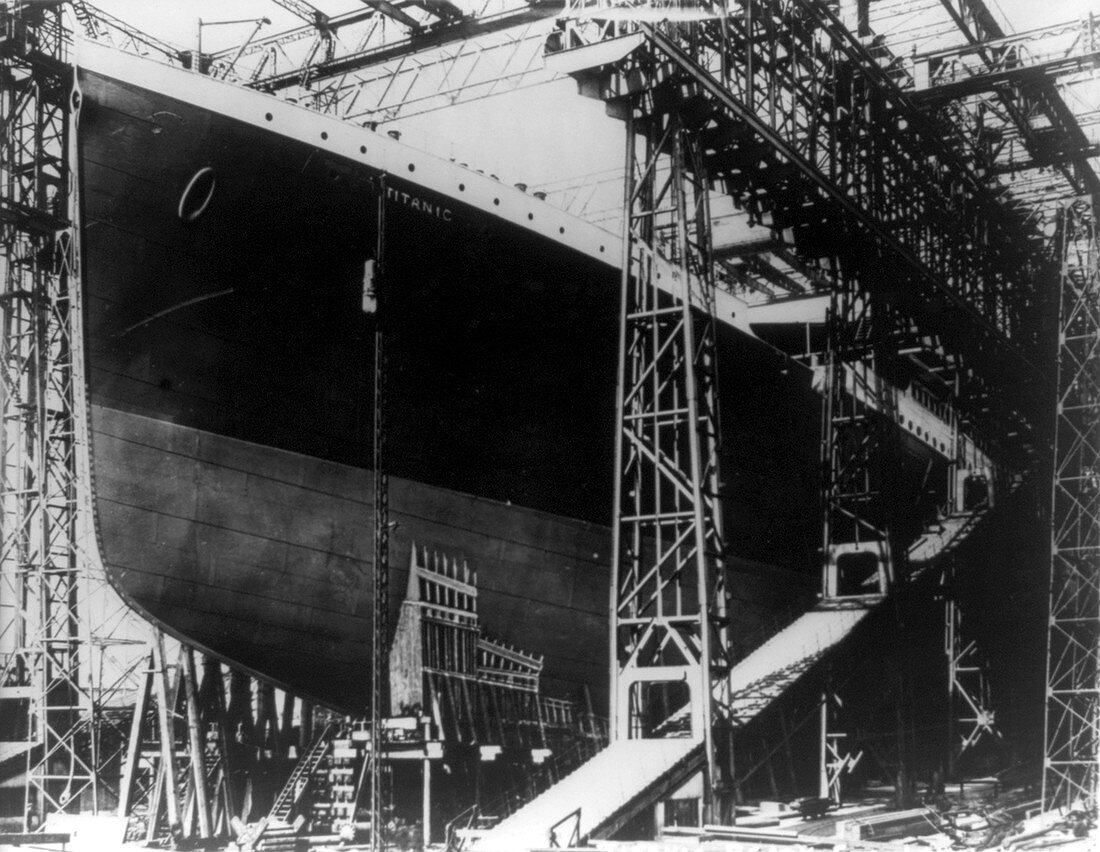 Titanic under construction