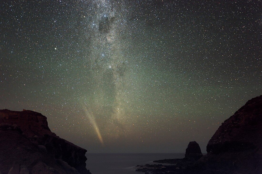 Comet Lovejoy and the Milky Way