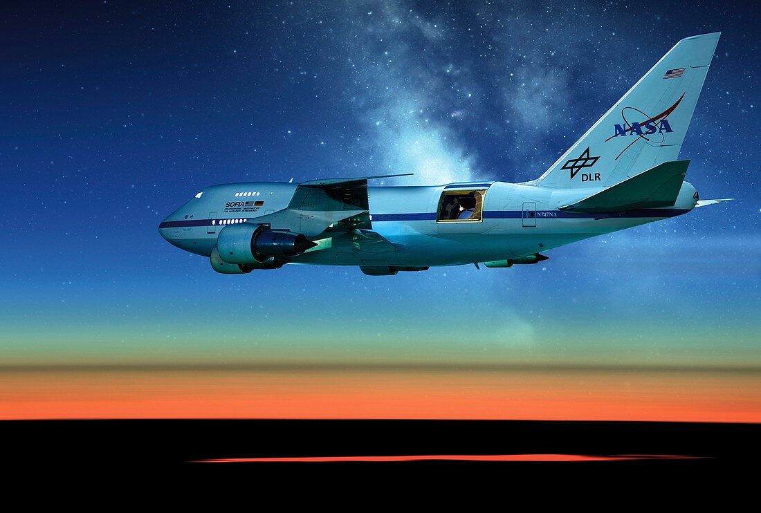 SOFIA airborne observatory in flight