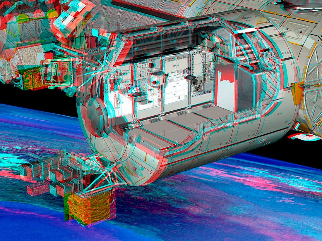Columbus ISS module,stereo image