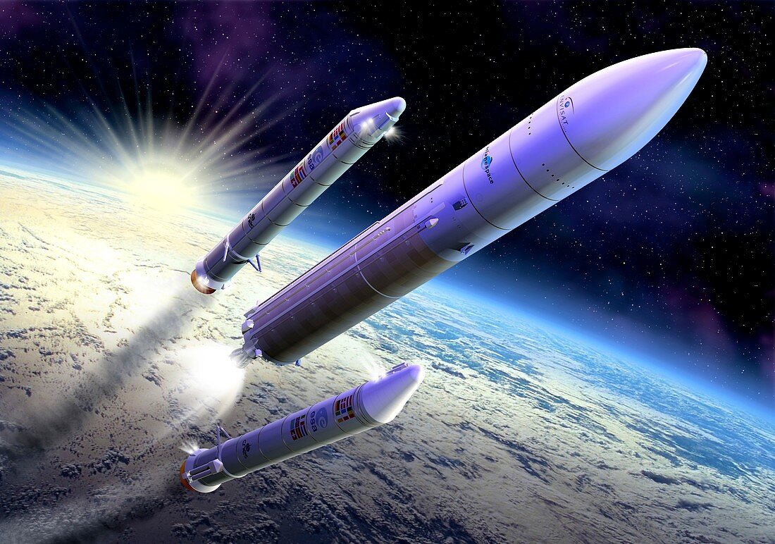 Ariane 5 launch of Envisat,artwork